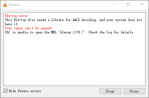 vlc needs a library for aacs decoding